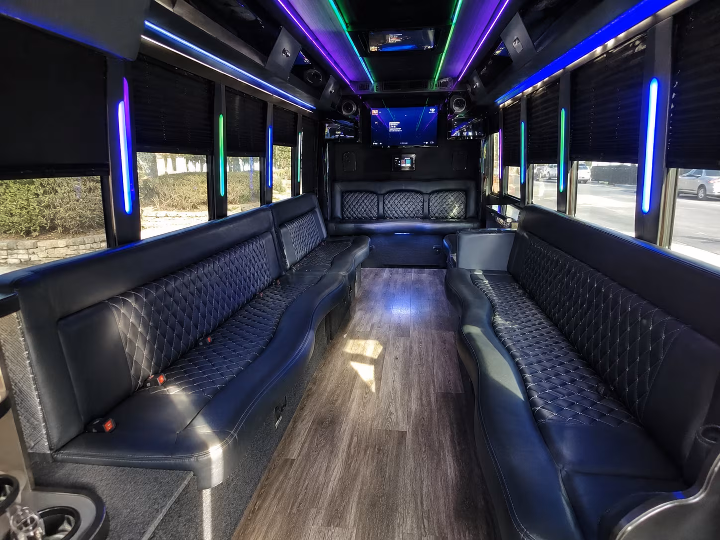 Clarksville Bachelor & Bachelorette Transportation party bus exterior