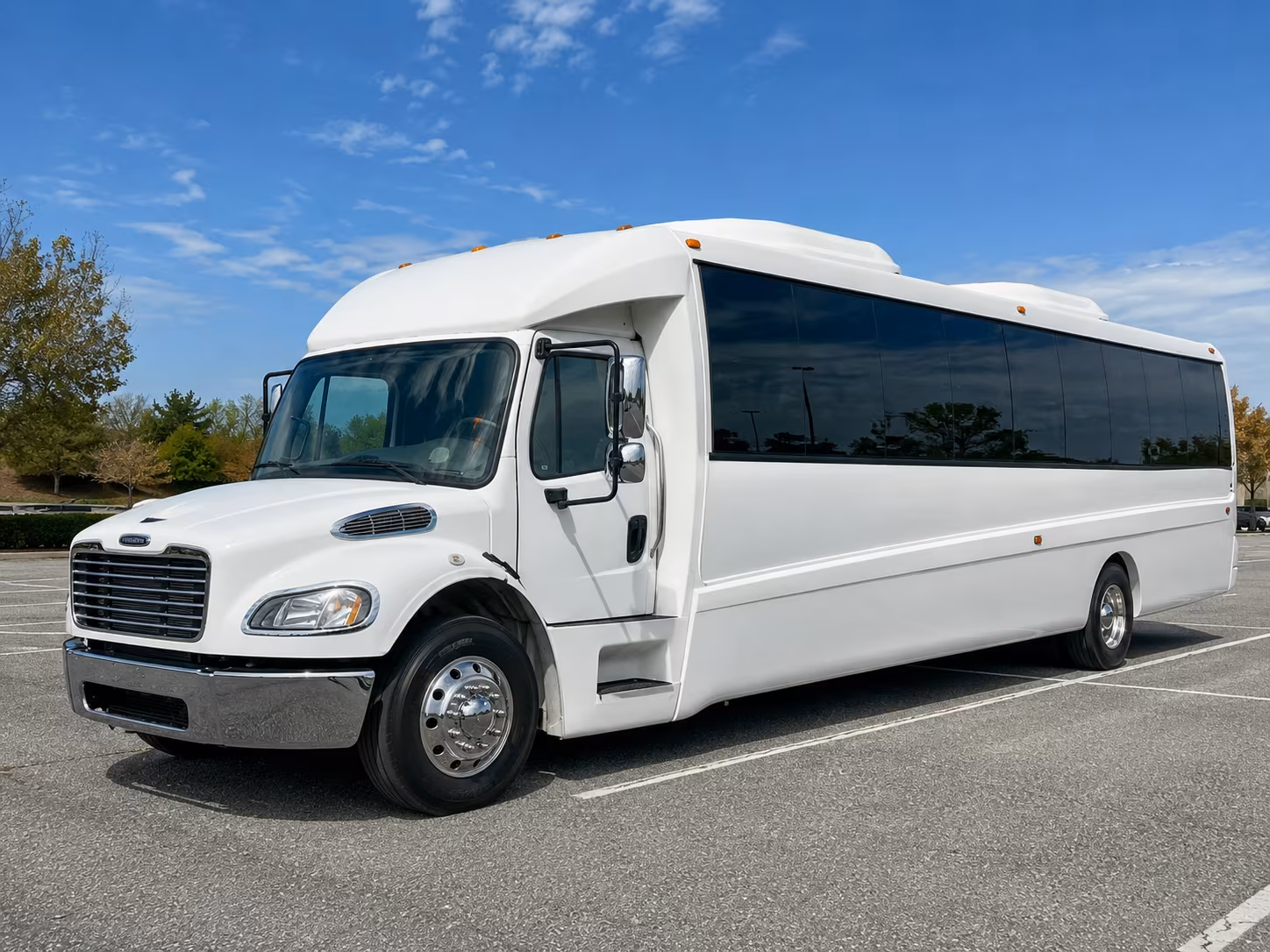 Clarksville Private Event Transportation party bus exterior