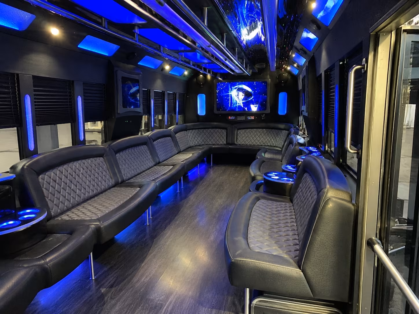 Clarksville Prom & Homecoming Transportation party bus interior