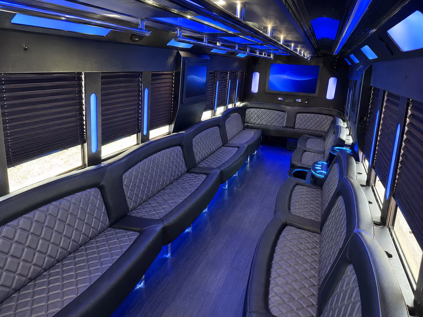 Clarksville Sporting Event Transportation party bus interior