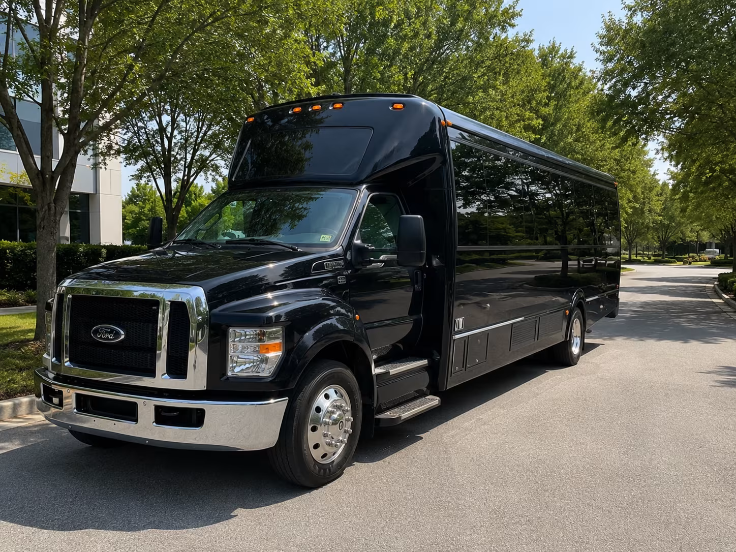 Interior of a party bus rental serving Clarksville