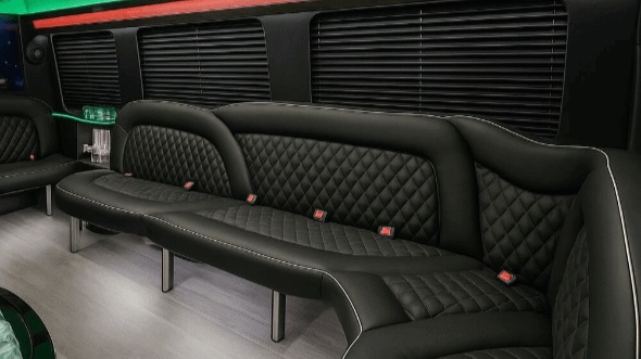 15 passenger party bus interior