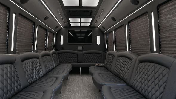 Interior of Charter Bus Company Owensboro's 20 Passenger Party Bus in Owensboro