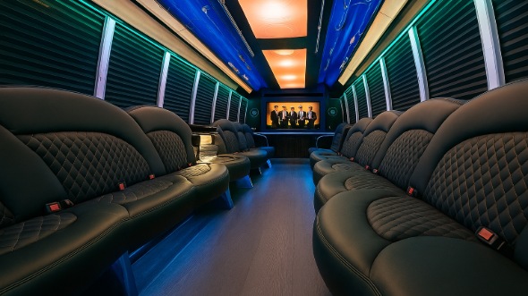 20 passenger party bus interior