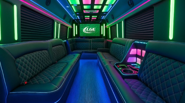 30 passenger party bus interior