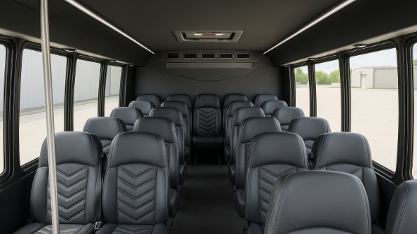 Interior of Charter Bus Company Clarksville's 35 Passenger Minibus in Clarksville