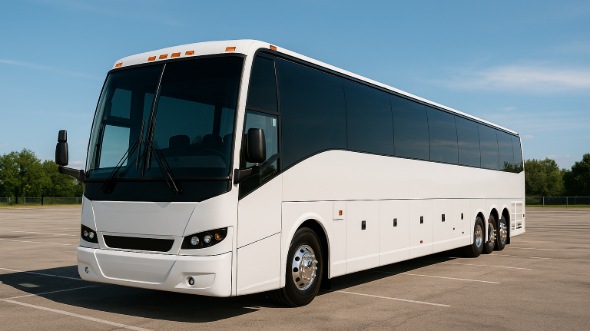 Exterior of Charter Bus Company Clarksville's 40 Passenger Charter Bus in Clarksville