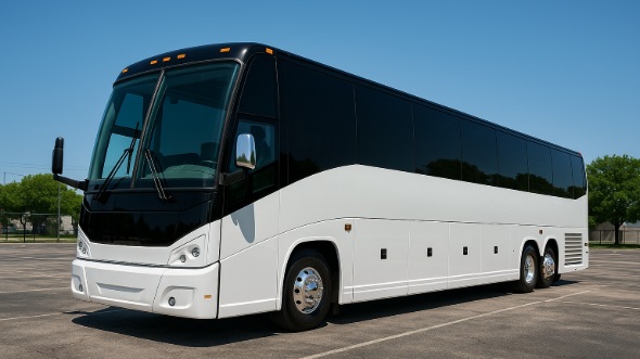 Exterior of Charter Bus Company Clarksville's 45 Passenger Charter Bus in Clarksville