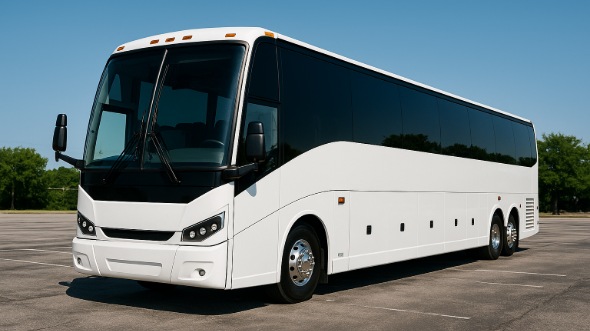 Exterior of Charter Bus Company Clarksville's 47 Passenger Charter Bus in Clarksville