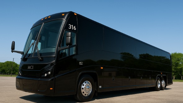 Exterior of Charter Bus Company Clarksville's 48 Passenger Charter Bus in Clarksville